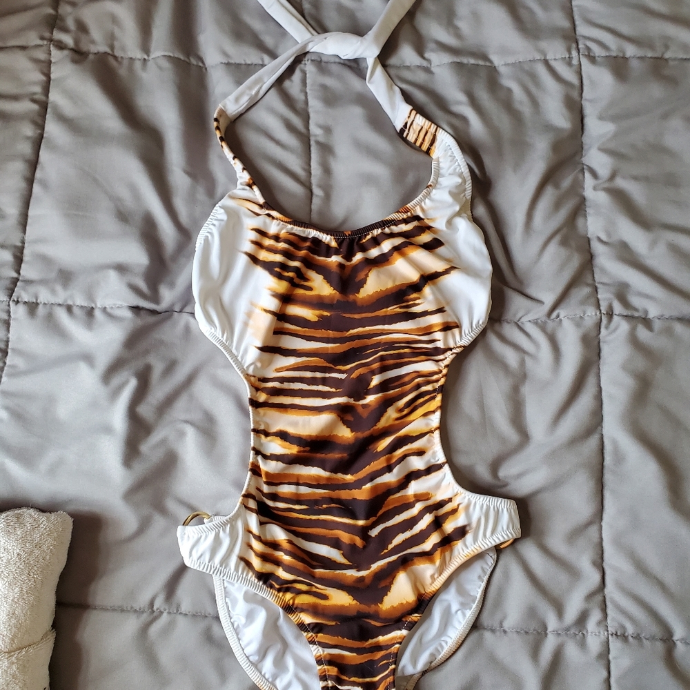 Venus one piece tiger print bathing suit